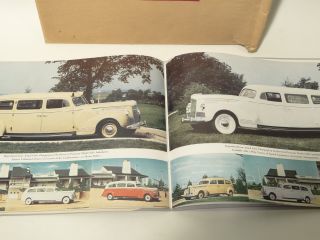 1942 Henney Packard Hearse Ambulance Color Brochure Freeport Ill All