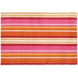 Extra Weave USA Indoor/Outdoor Rug, Orange, Pink and