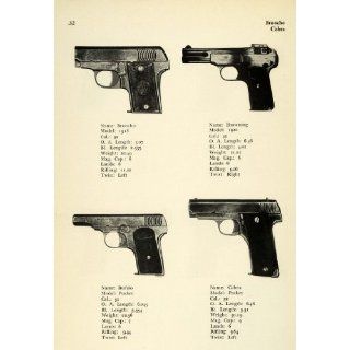 1948 Print 32 Caliber Pocket Pistols Broncho 1918 Model