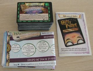 Harry Potter Trading Card Game 141 Cards 3 Holo Foil Rule Book Playmat