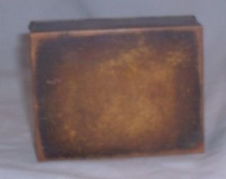 Heintz Silver on Bronze Verde Patina Wood Lined Cigarette Box Arts