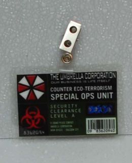 Resident Evil ID Badge Umbrella Corporation Special Ops Unit
