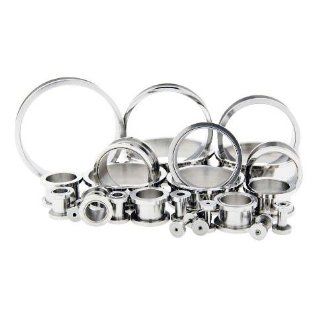 16G Externally Threaded Steel Tunnel   Sold As a Pair Jewelry 