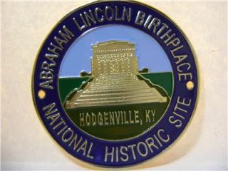 Abraham Lincoln Birthplace Hodgenville KY Medal Plaque with Nails Lot
