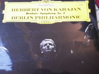 Herbert Von Karajan Brahms Symphony No 4 Vinyl LP DGG 138 927