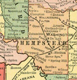 History Genealogy Hempstead County Arkansas Washington