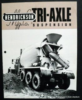 Hendrickson 1969 Tri Axle Suspension Truck Brochure