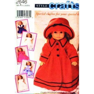  STYLE CRAFTS 2646 ~ Doll Clothes Pattern for 12, 16 18, 20