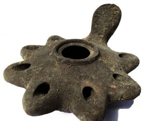 Biblical Oil lamp Holy Land Antique Herodian Roman Clay Pottery
