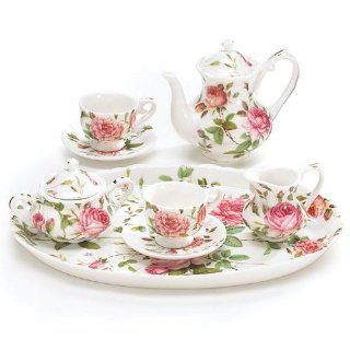 Mini Saddlebrooke Tea Set Flowers Porcelain Teacup Teapot
