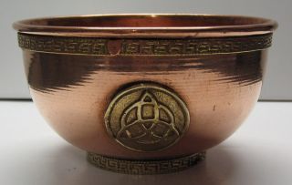 Triquetra Charmed Offering Bowl 4 Copper Pagan Hindu