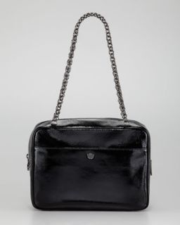 Eric Javits Carly Patent Shoulder Bag, Liquid Black   Neiman Marcus