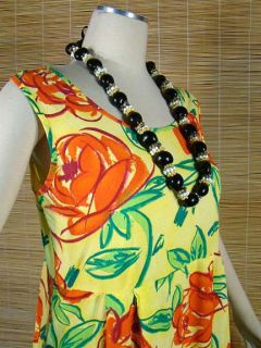 Jams World Hawaiian Floral Print Empire Shift Dress M