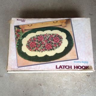 Wonder Art Latch Hook Rug Kit Country Garden Design Brand New 34 x 50