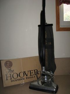 Vintage 1935 Hoover Carpet Vacuum Sweeper Cleaner w/Hose, Attachments