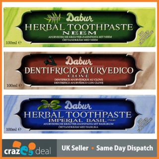  Neem Basil Tulsi Clove Herbal Toothpaste 100ml Each Multi Pack