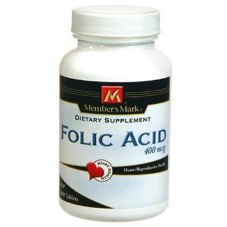 Folic Acid 400 mcg 450 Capsules Members Mark Health