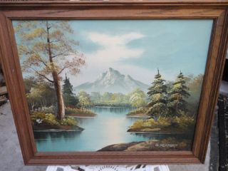 Original Oil Painting Mountain Landscape G Herbert