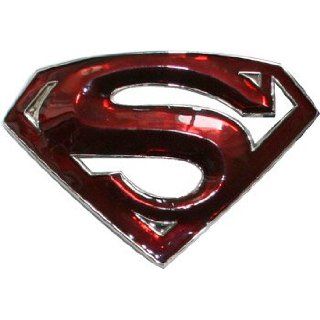 Official 3D Superman Logo Red Cut Out Belt Buckle. One
