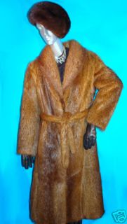  Gorgeous Thick Nutria Full Length Fur Coat Warm