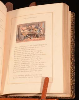1859 Poems of Oliver Goldsmith Colour Wood Block Illustrations First