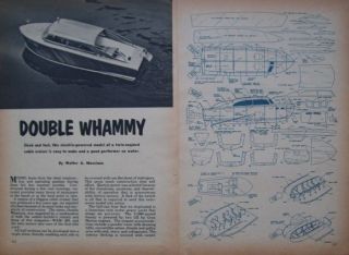 1954 How to Build Higgins Mahogany Cabin Cruiser Replica Model Boat