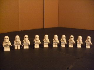Lot of 10 Lego Star Wars SNOW TROOPERS Minifig Mini Figure Fig 10x