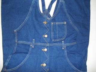 Genuine Lee Overalls Blue from 80s Vintage Made in The USA Size 5 6