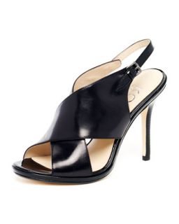  jove leather crisscross strappy sandal black original $ 250 112