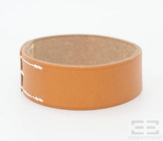 Hermes Tan Leather Bangle Bracelet