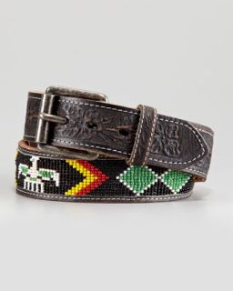  black $ 165 00 will leathergoods beaded leather belt black $ 165 00