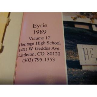 1989 Heritage High School Yearbook Matt Stone Bin 152