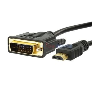 HDMI TO DVI CABLE 6FT For TV PC HDTV MONITOR COMPUTER 6 Feet