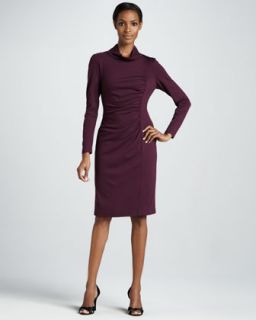 lafayette 148 new york ruched mock neck dress available in fig $ 448