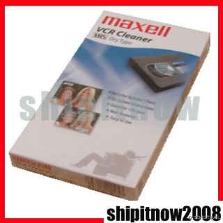 maxell vp 100 vcr video dry head cleaner 290058 new