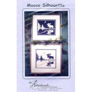 Moose Silhouette   Cross Stitch Pattern Arts, Crafts