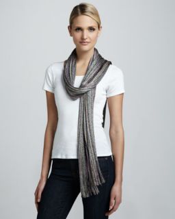 metallic striped scarf $ 195 pre order