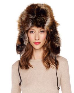 MICHAEL Michael Kors Fox Fur Patchwork Trapper Hat   