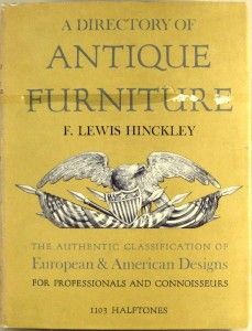 Directory of Antique Furniture F Lewis Hinckley HC DJ