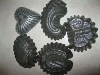 Antique Candy Molds Horseshoe heart buttefly diamond and design