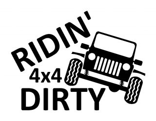  Decal 4WD 4x4 Funny Sticker Fits Jeep CJ YJ TJ Wrangler Mud