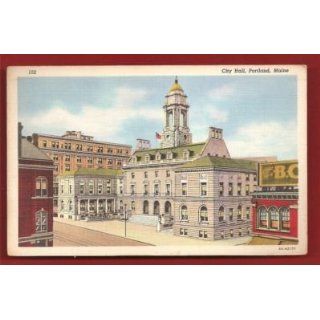 Postcard Vintage City Hall Portland Maine 