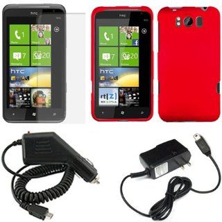 iFase Brand HTC X310E/Titan Combo Rubber Red Protective