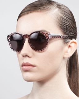 D0DU3 Stella McCartney Sunglasses Round Dot Print Enamel Sunglasses