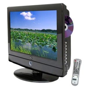 15 6 Hi Def LCD Flat Panel TV w Built in DVD Player