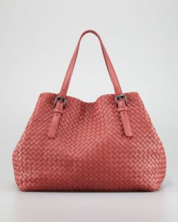 Bottega Veneta Veneta A Shape Large Tote Bag, Coral   