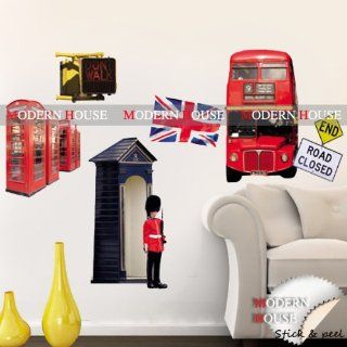 Modern House LONDON Soldier Phone Booth Double Deck Bus