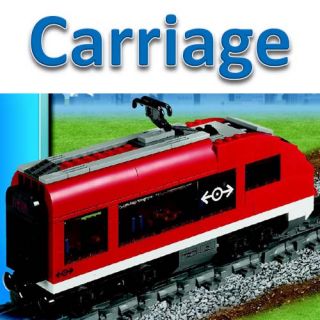 Lego Train City Passenger Red High Speed End Carriage Railway Set from