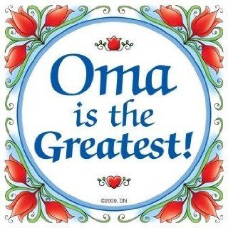 German Oma Gift Idea Magnet Tile Oma Is The Greatest