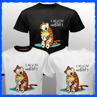 Calvin and Hobbes Cartoon Comics Funny T Shirt Tee size S M L XL